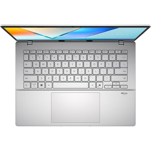 ASUS Vivobook S 14 14" Laptop - AMD Ryzen™ 7, 1TB SSD, 16 GB RAM - Silver - Keyboard top view